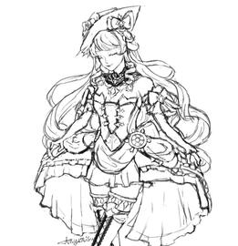 sketch with blank background